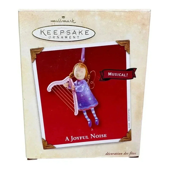 Hallmark Keepsake Christmas Ornament A Joyful Noise Angel Harp Musical New 2002 - Picture 1 of 5